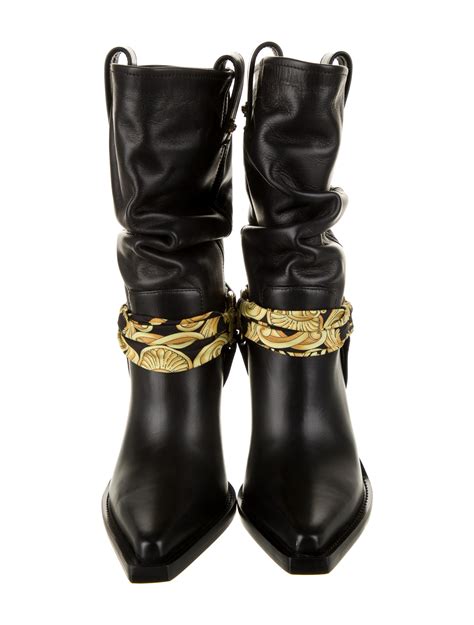 versace leather boot